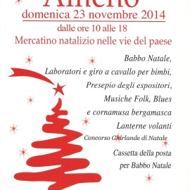 23/11 – Mercatino natalizio nelle vie del paese