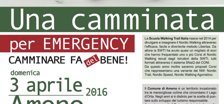 03/04/2016 | Una camminata per EMERGENCY – camminare fa (del) bene!