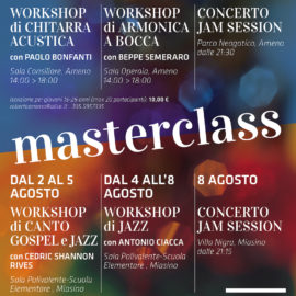 2-8 agosto 2016 | Due masterclass e un concerto jazz a Miasino