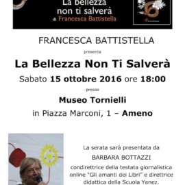 15/10/2016 | Presentazione del libro di Francesca Battistella ‘La bellezza non ti salverà’