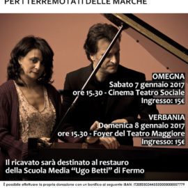 7 e 8 gennaio 2017 | Un pianoforte contro il terremoto con il duo Lucia Romanelli e Marco Allevi