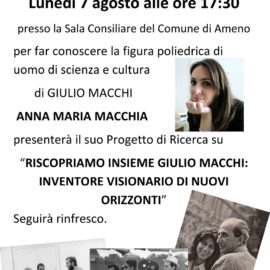 7/08/2017 | Riscopriamo insieme Giulio Macchi: inventore visionario di nuovi orizzonti