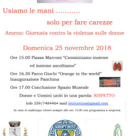 25/11/2018 | Usiamo le mani… solo per fare carezze