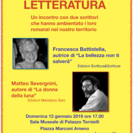 13/01/2019 | Incontro con due autori che hanno ambientato i loro romanzi nel nostro territorio