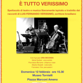 12/02/2023 | “È tutto verissimo” – Spettacolo di teatro e musica